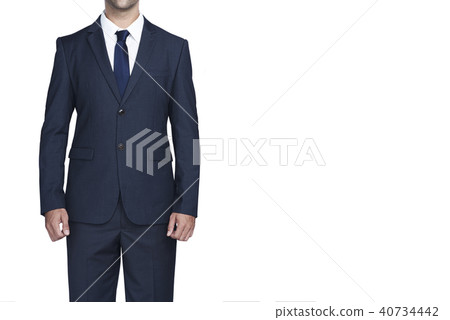a no face business man posing on white background 40734442