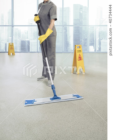 A Janitorial cleaning floor in office 40734444