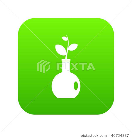 Plant in a vase icon digital green 40734887