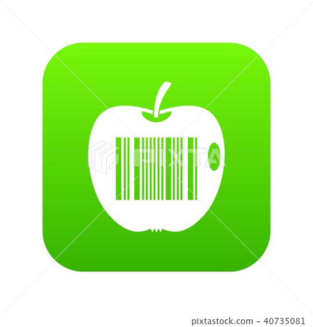 Code to represent product identification icon digital green 40735081