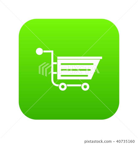 Sale shopping cart icon digital green Sale shopping cart icon digital green 40735160
