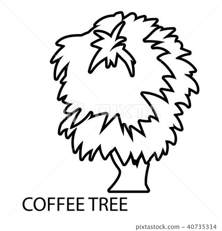 Coffee tree icon, outline style Coffee tree icon, outline style 40735314