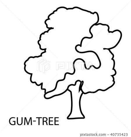 Gum tree icon, outline style 40735423