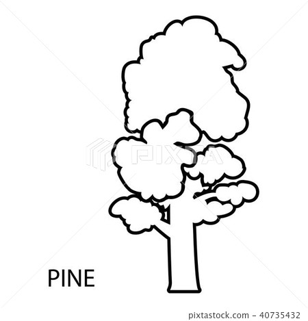 Pine icon, outline style 40735432