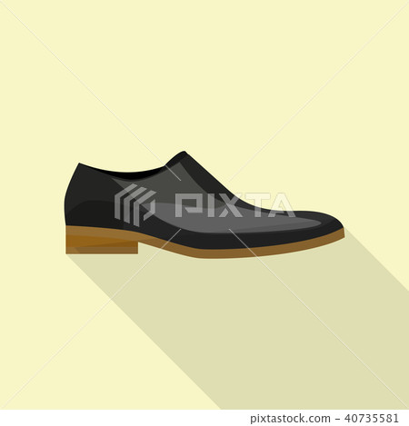 Man shoe icon, flat style Man shoe icon, flat style 40735581