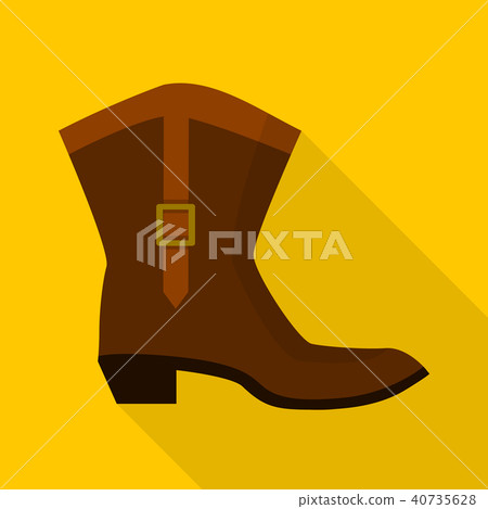 Autumn boot icon, flat style 40735628