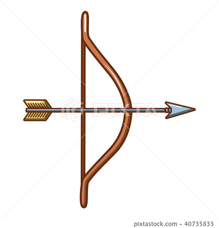 Weapon bow icon, cartoon style 40735833
