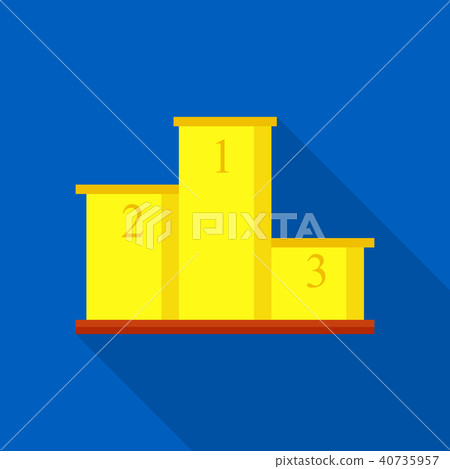 Pedestal icon, flat style 40735957