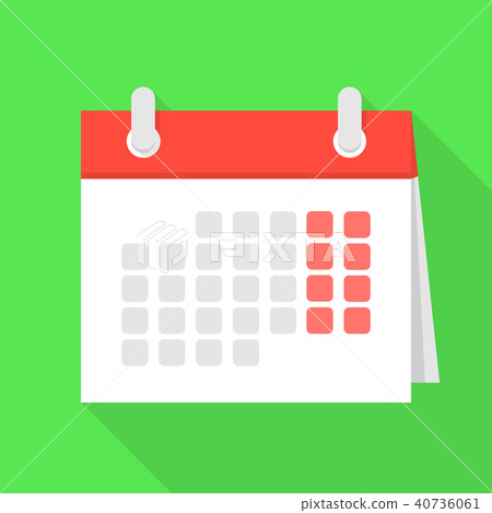 Year calendar icon, flat style Year calendar icon, flat style 40736061