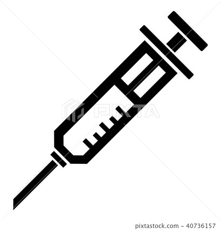 Sharp syringe icon, simple style Sharp syringe icon, simple style 40736157