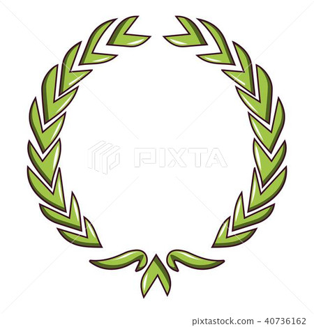 Glory wreath icon, cartoon style Glory wreath icon, cartoon style 40736162
