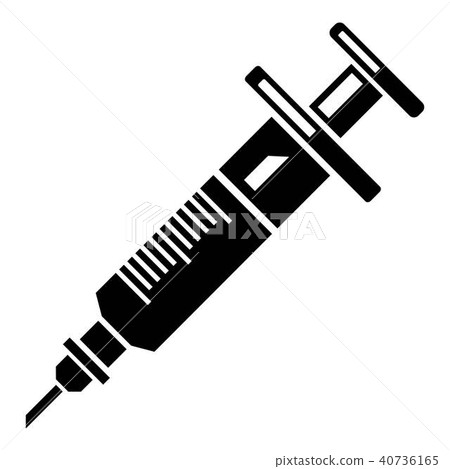 Drug syringe icon, simple style Drug syringe icon, simple style 40736165