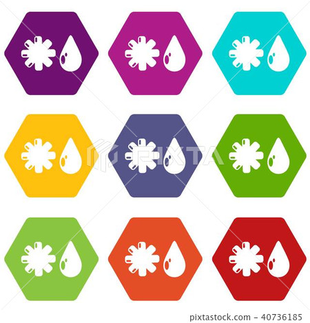 Winter icons set 9 vector 40736185