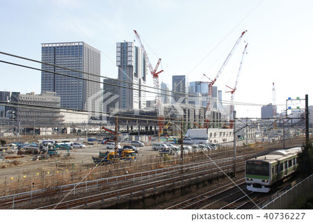 Shinagawa new station under construction (February 2018) 40736227