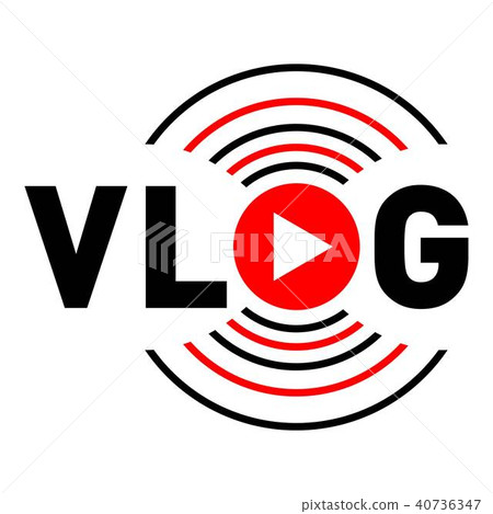 Vlog communication logo, flat style Vlog communication logo, flat style 40736347