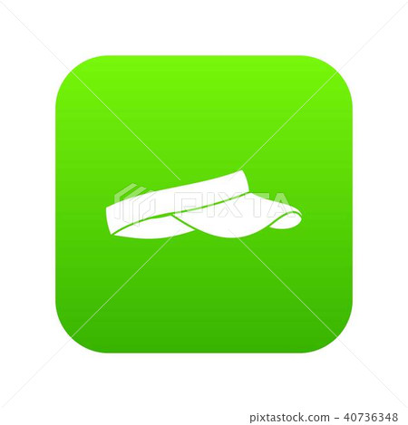 Golf visor icon digital green Golf visor icon digital green 40736348