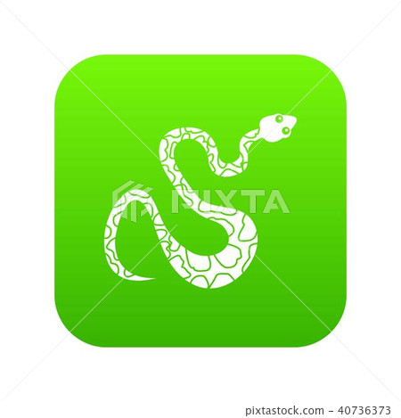 Black spotted snake icon digital green Black spotted snake icon digital green 40736373