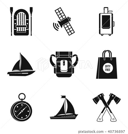 Sending icons set, simple style 40736897