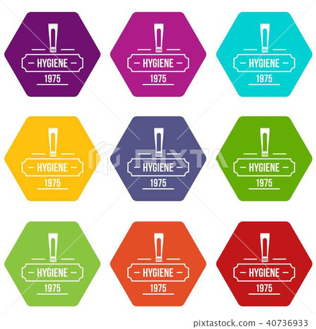 Hygiene icons set 9 vector 40736933