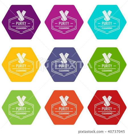 Cleaning icons set 9 vector Cleaning icons set 9 vector 40737045