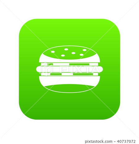 Burger icon digital green Burger icon digital green 40737072