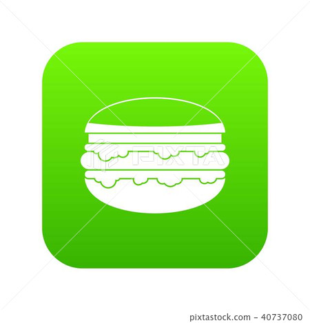 Burger icon digital green Burger icon digital green 40737080