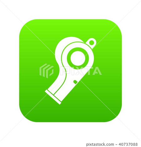 Sport whistle icon digital green Sport whistle icon digital green 40737088