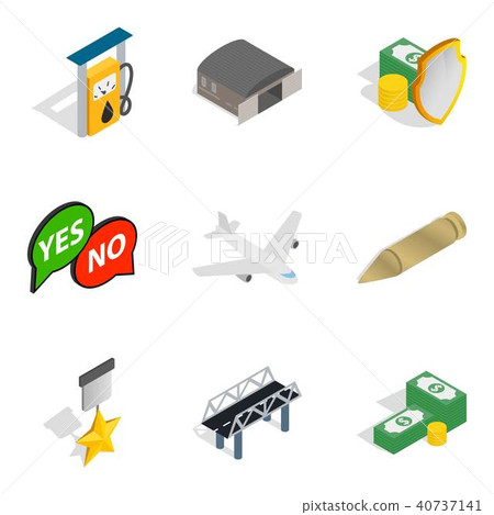 Governor icons set, isometric style - Stock Illustration [40737141] - PIXTA