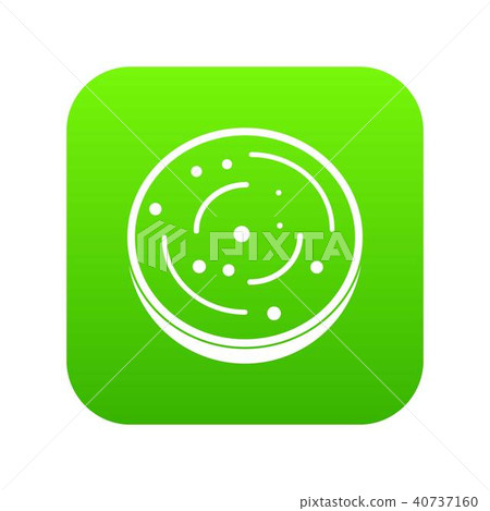 Slice of sausage icon digital green Slice of sausage icon digital green 40737160