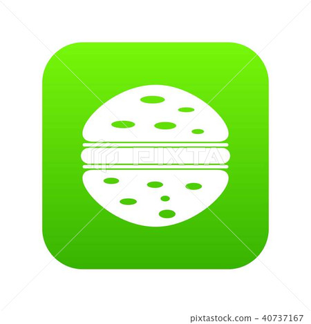 Burger icon digital green Burger icon digital green 40737167