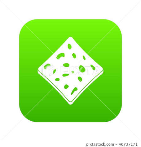 Tofu fresh block icon digital green 40737171