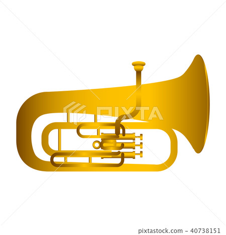 Isolated tuba. Musical instrument 40738151