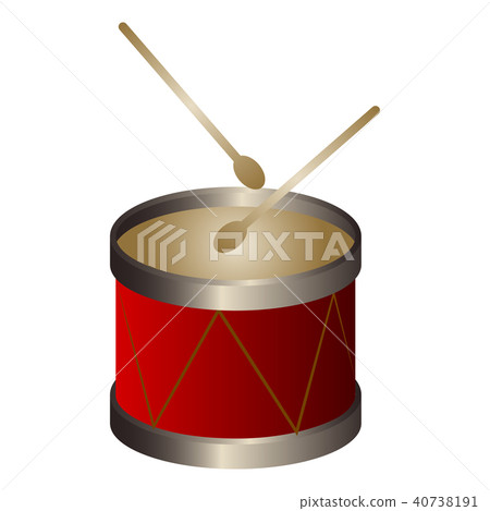 Isolated drum. Musical instrument 40738191