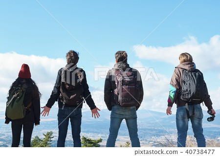 stock photo: mount fuji view foreigner