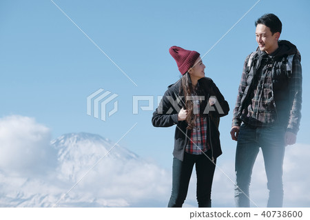 富士山視圖徒步旅行夫婦 富士山視圖徒步旅行夫婦 40738600