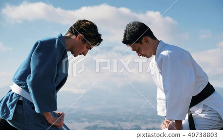 武術形象富士山柔道外國人 40738803