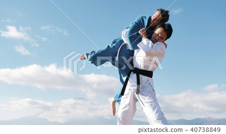 武術形象富士山柔道外國人 40738849