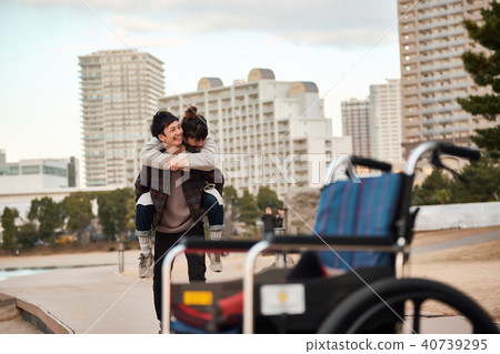 Wheelchair women and men Wheelchair women and men 40739295