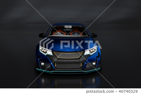 3D Rendering of Generic Concept Racing Car. 40740329