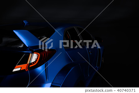 3D Rendering of Generic Concept Racing Car. 3D Rendering of Generic Concept Racing Car. 40740371