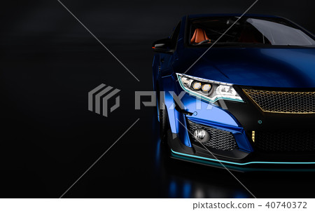 3D Rendering of Generic Concept Racing Car. 40740372