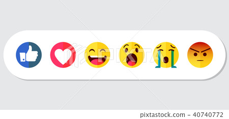 Set of Emoticons. Emoji flat style icons - Stock Illustration [40740772 ...