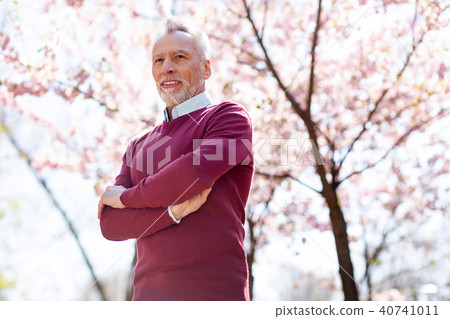 Happy aged man smiling Happy aged man smiling 40741011