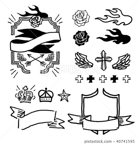 手拉的商標標籤例證集合 40741595