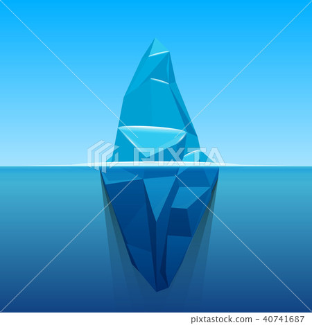 Creative vector illustration of under water antarctic ocean iceberg. Art design infographic template 40741687
