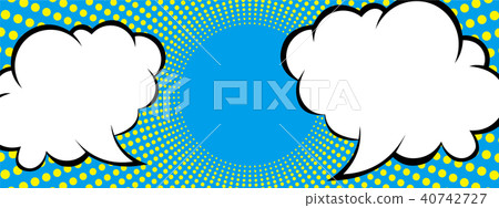 Dot expression concentration line and background of multiple speech bubbles Blue | Comic / Cartoon Dot expression concentration line and background of multiple speech bubbles Blue | Comic / Cartoon 40742727
