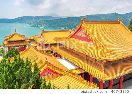 Aerial view of Wen Wu Temple along the Sun Moon La 40743500