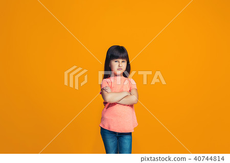 Young serious thoughtful teen girl. Doubt concept. Young serious thoughtful teen girl. Doubt concept. 40744814