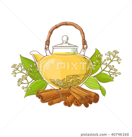 cinnamon tea illustration 40746168