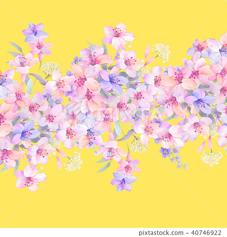 Watercolor flower peony flower Watercolor flower peony flower 40746922